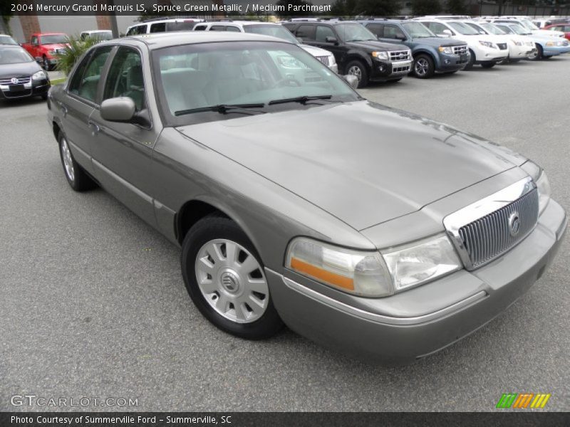 Spruce Green Metallic / Medium Parchment 2004 Mercury Grand Marquis LS