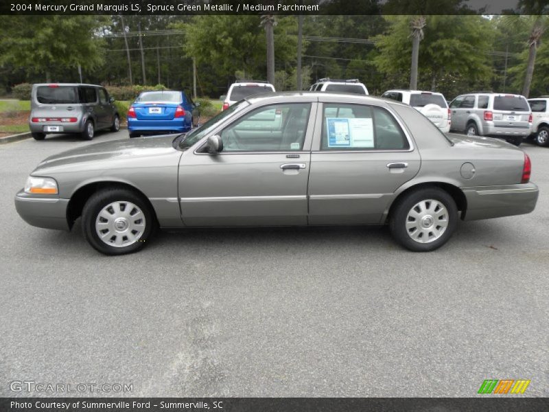 Spruce Green Metallic / Medium Parchment 2004 Mercury Grand Marquis LS