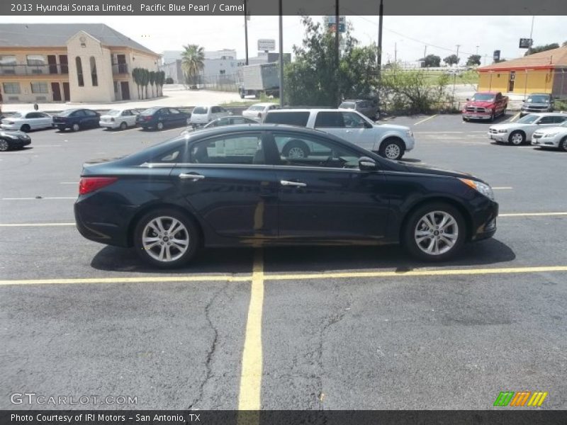 Pacific Blue Pearl / Camel 2013 Hyundai Sonata Limited