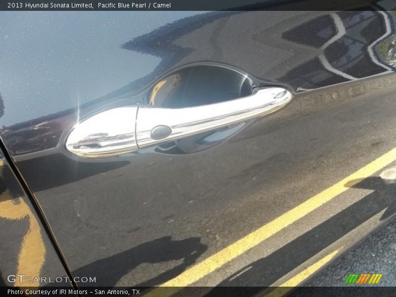 Pacific Blue Pearl / Camel 2013 Hyundai Sonata Limited