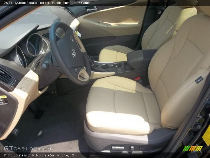 Pacific Blue Pearl / Camel 2013 Hyundai Sonata Limited