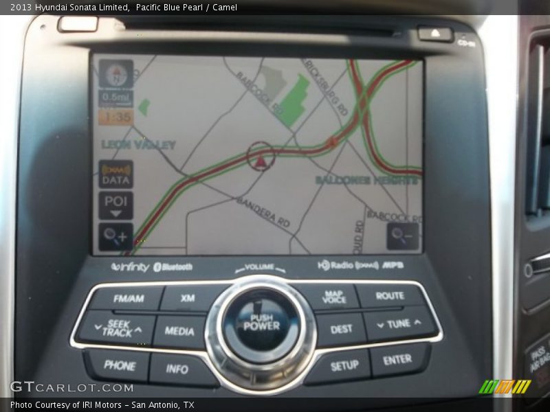 Pacific Blue Pearl / Camel 2013 Hyundai Sonata Limited