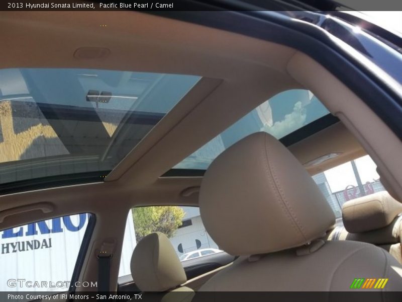 Pacific Blue Pearl / Camel 2013 Hyundai Sonata Limited