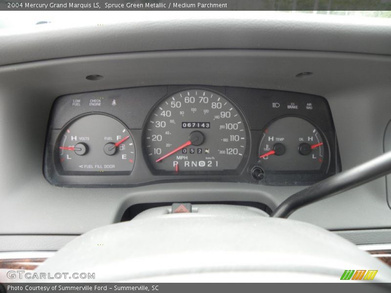 Spruce Green Metallic / Medium Parchment 2004 Mercury Grand Marquis LS