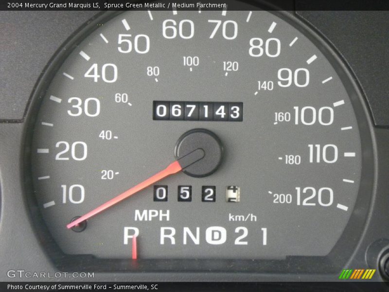 Spruce Green Metallic / Medium Parchment 2004 Mercury Grand Marquis LS