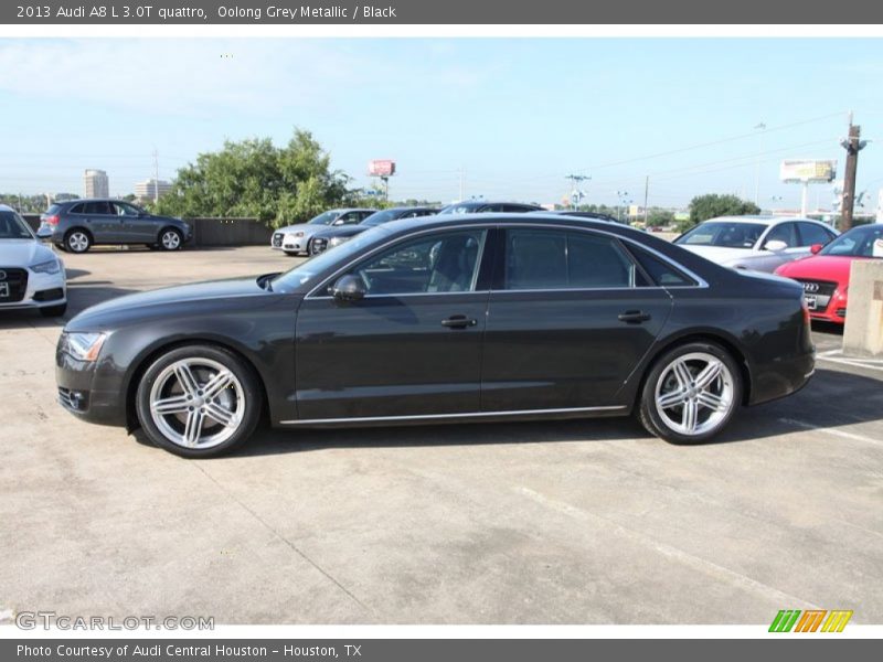 Oolong Grey Metallic / Black 2013 Audi A8 L 3.0T quattro