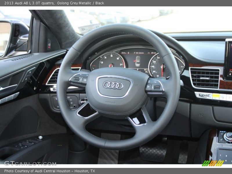 Oolong Grey Metallic / Black 2013 Audi A8 L 3.0T quattro