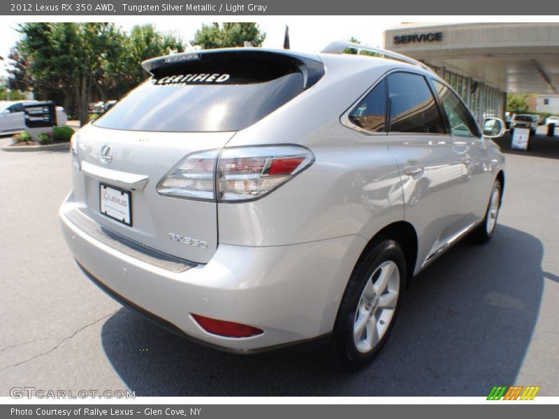 Tungsten Silver Metallic / Light Gray 2012 Lexus RX 350 AWD