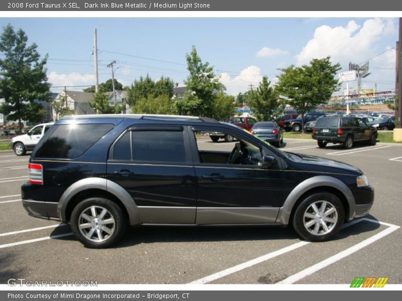 Dark Ink Blue Metallic / Medium Light Stone 2008 Ford Taurus X SEL