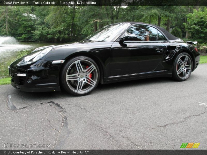 Black / Black/Terracotta 2008 Porsche 911 Turbo Cabriolet
