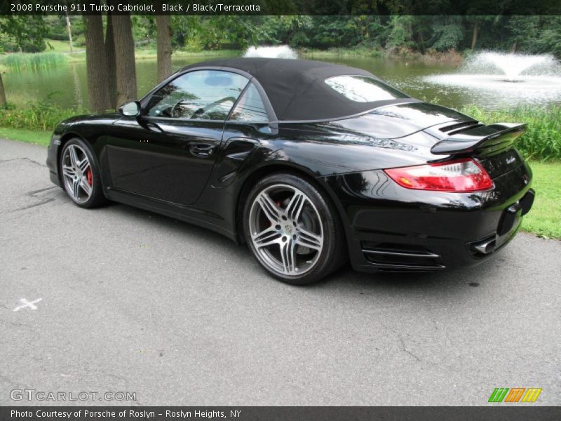 Black / Black/Terracotta 2008 Porsche 911 Turbo Cabriolet