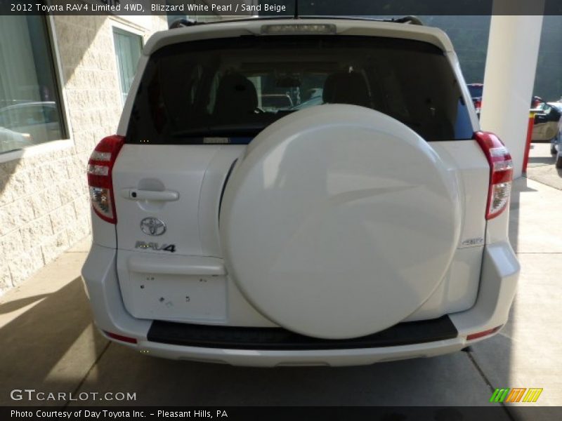 Blizzard White Pearl / Sand Beige 2012 Toyota RAV4 Limited 4WD