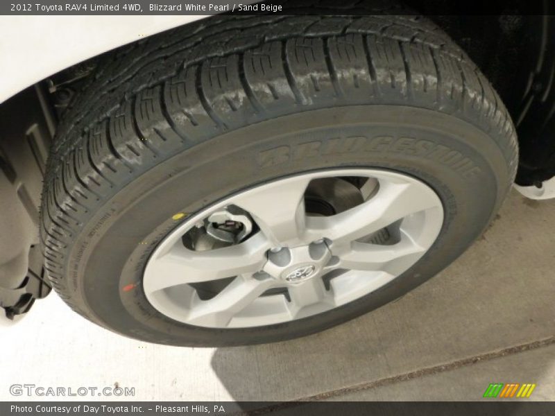 Blizzard White Pearl / Sand Beige 2012 Toyota RAV4 Limited 4WD