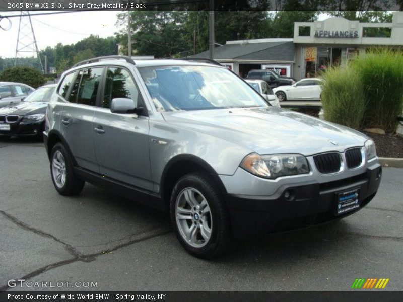 Silver Gray Metallic / Black 2005 BMW X3 3.0i