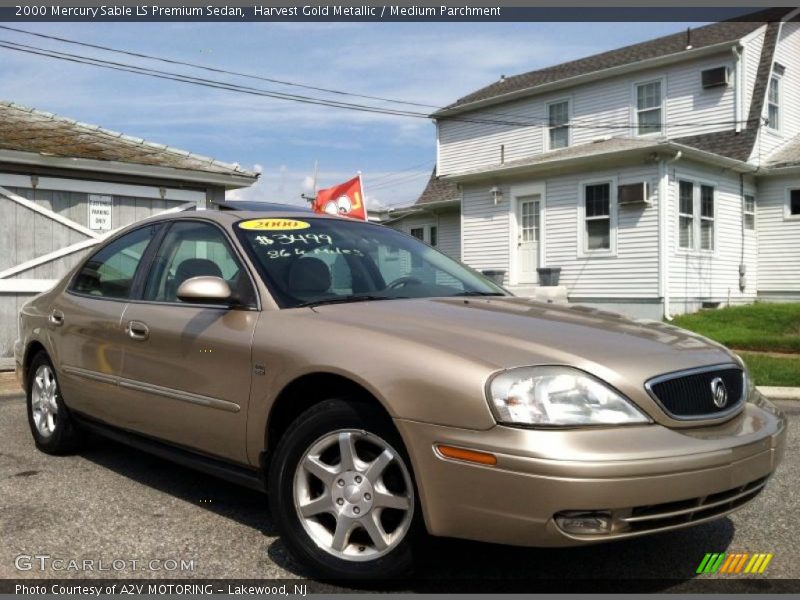 Harvest Gold Metallic / Medium Parchment 2000 Mercury Sable LS Premium Sedan