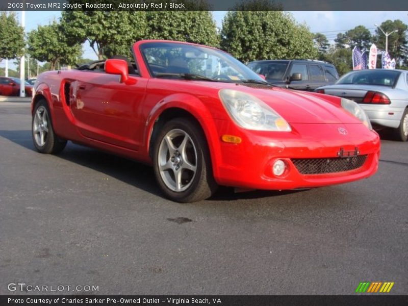 Absolutely Red / Black 2003 Toyota MR2 Spyder Roadster