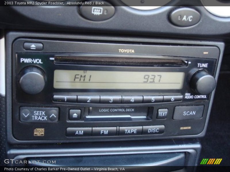 Absolutely Red / Black 2003 Toyota MR2 Spyder Roadster