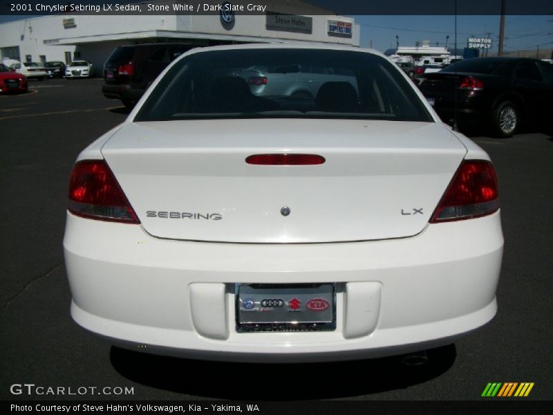 Stone White / Dark Slate Gray 2001 Chrysler Sebring LX Sedan