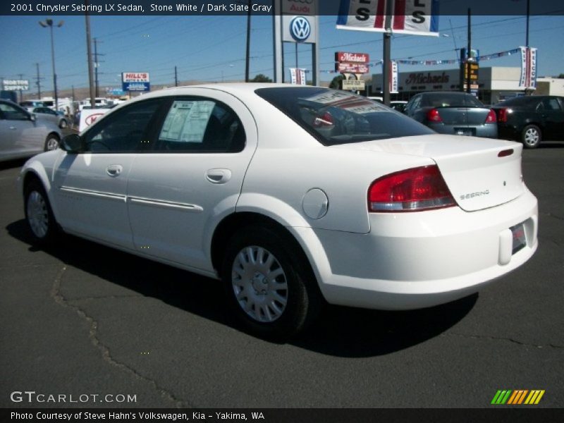Stone White / Dark Slate Gray 2001 Chrysler Sebring LX Sedan
