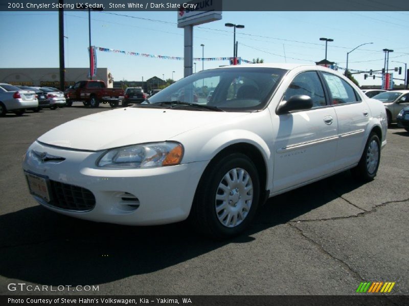 Stone White / Dark Slate Gray 2001 Chrysler Sebring LX Sedan