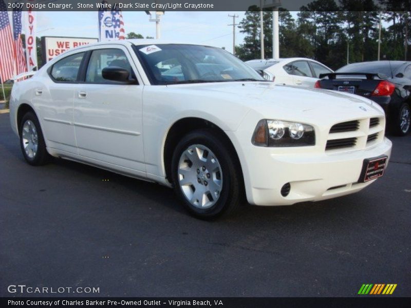 Stone White / Dark Slate Gray/Light Graystone 2007 Dodge Charger