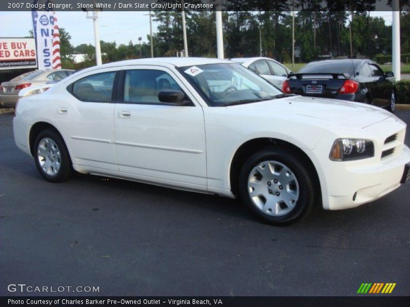 Stone White / Dark Slate Gray/Light Graystone 2007 Dodge Charger