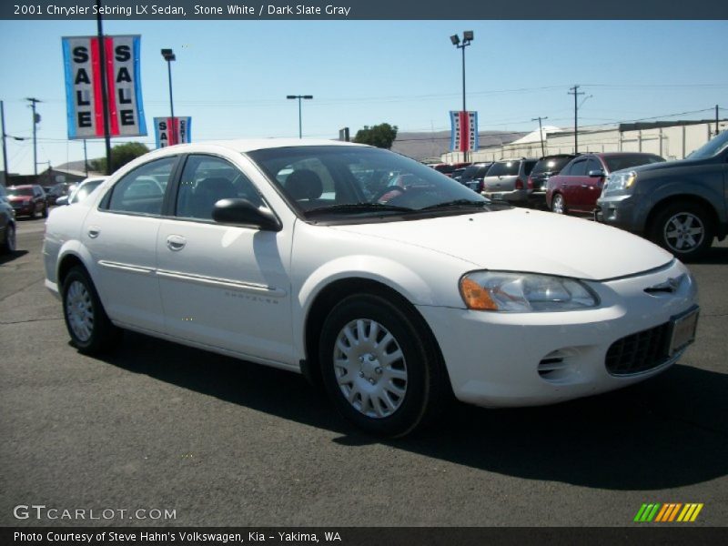 Stone White / Dark Slate Gray 2001 Chrysler Sebring LX Sedan