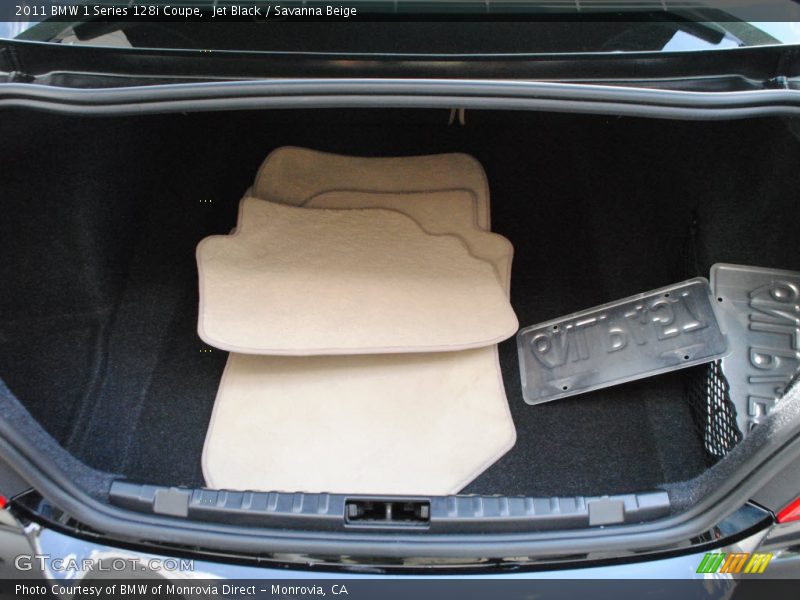 Jet Black / Savanna Beige 2011 BMW 1 Series 128i Coupe