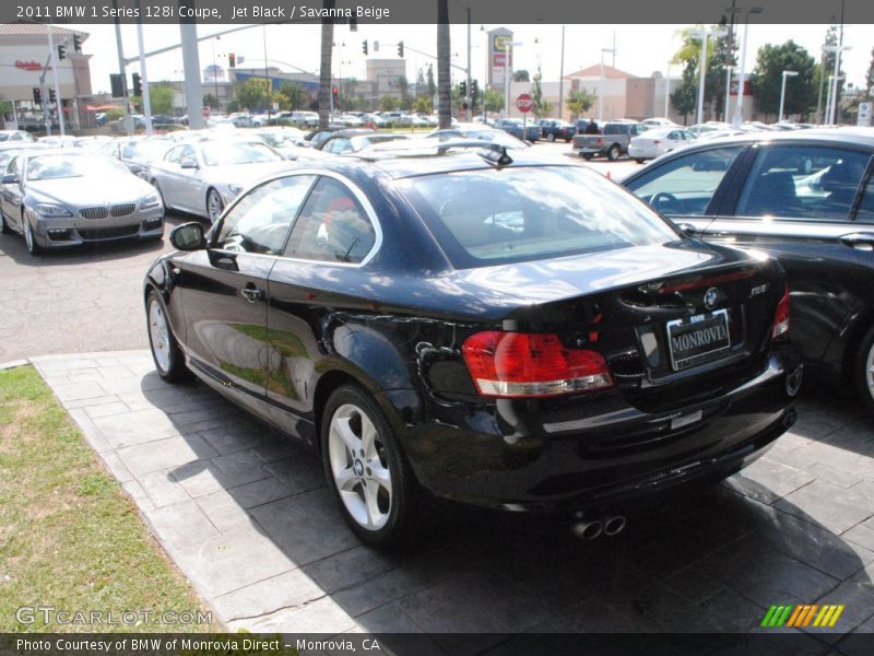 Jet Black / Savanna Beige 2011 BMW 1 Series 128i Coupe