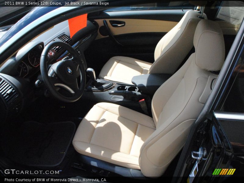 Jet Black / Savanna Beige 2011 BMW 1 Series 128i Coupe