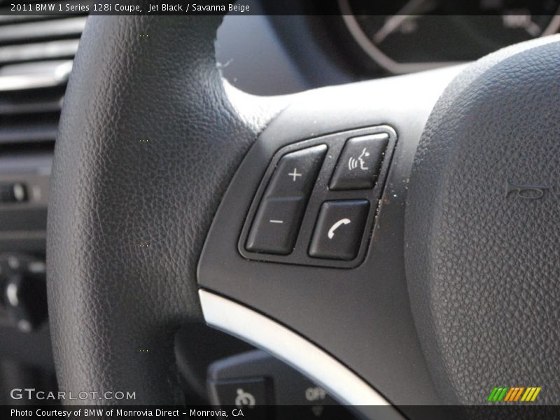 Jet Black / Savanna Beige 2011 BMW 1 Series 128i Coupe