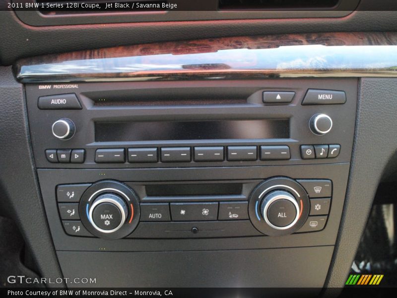 Jet Black / Savanna Beige 2011 BMW 1 Series 128i Coupe