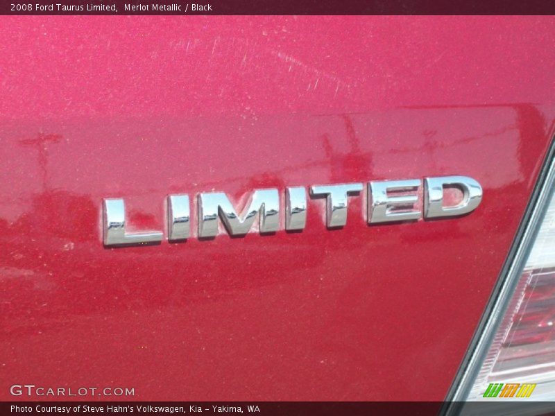 Merlot Metallic / Black 2008 Ford Taurus Limited