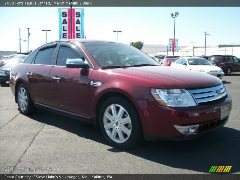 Merlot Metallic / Black 2008 Ford Taurus Limited