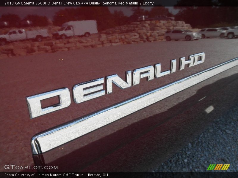 Sonoma Red Metallic / Ebony 2013 GMC Sierra 3500HD Denali Crew Cab 4x4 Dually