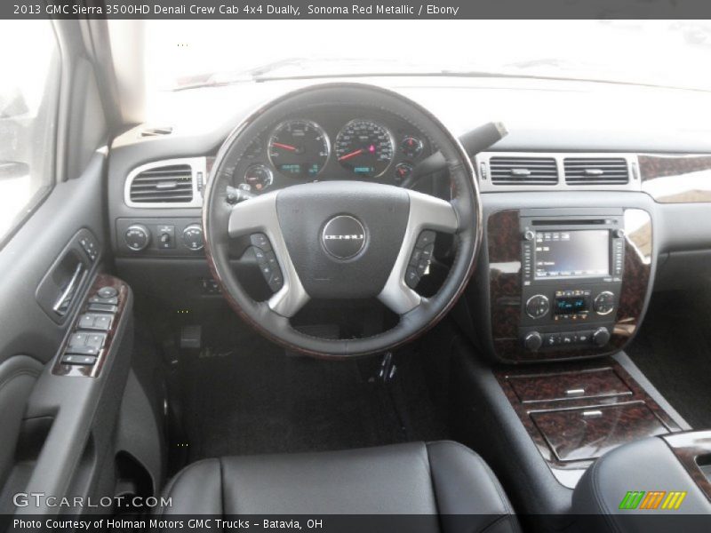 Sonoma Red Metallic / Ebony 2013 GMC Sierra 3500HD Denali Crew Cab 4x4 Dually