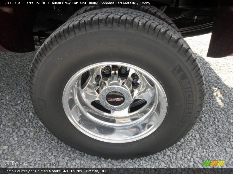 Sonoma Red Metallic / Ebony 2013 GMC Sierra 3500HD Denali Crew Cab 4x4 Dually