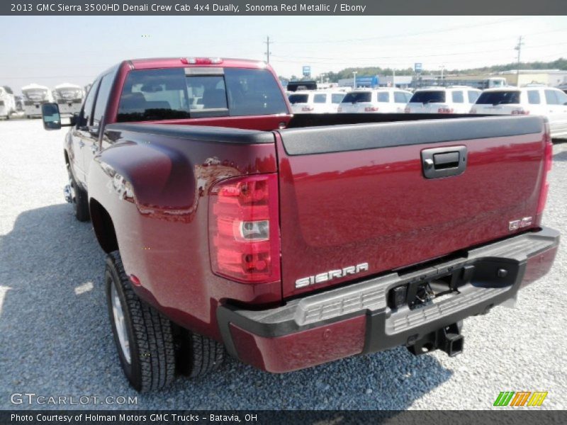 Sonoma Red Metallic / Ebony 2013 GMC Sierra 3500HD Denali Crew Cab 4x4 Dually