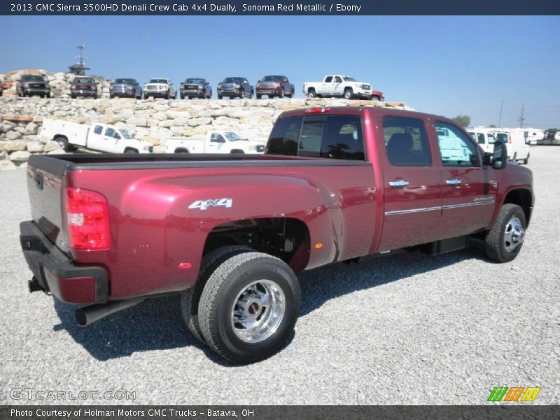 Sonoma Red Metallic / Ebony 2013 GMC Sierra 3500HD Denali Crew Cab 4x4 Dually