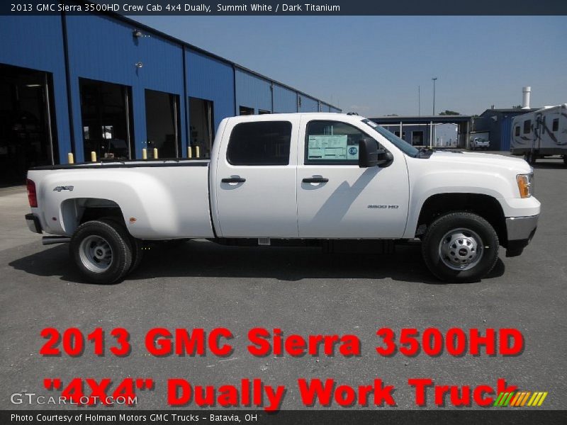 Summit White / Dark Titanium 2013 GMC Sierra 3500HD Crew Cab 4x4 Dually