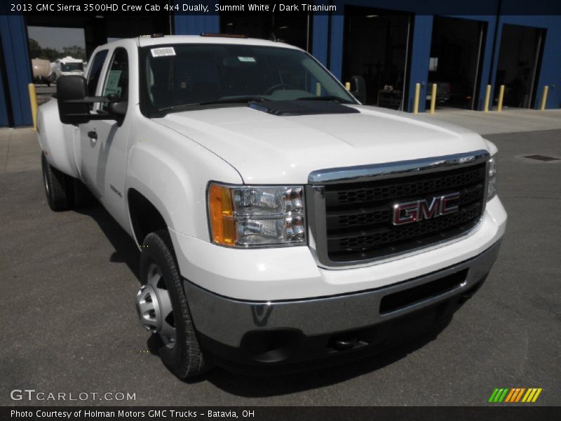 Summit White / Dark Titanium 2013 GMC Sierra 3500HD Crew Cab 4x4 Dually
