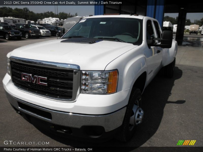 Summit White / Dark Titanium 2013 GMC Sierra 3500HD Crew Cab 4x4 Dually