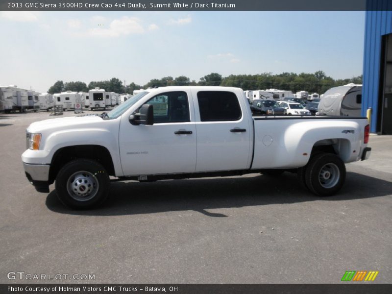 Summit White / Dark Titanium 2013 GMC Sierra 3500HD Crew Cab 4x4 Dually