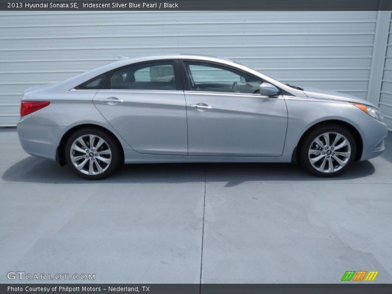 Iridescent Silver Blue Pearl / Black 2013 Hyundai Sonata SE