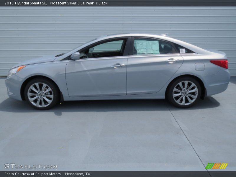 Iridescent Silver Blue Pearl / Black 2013 Hyundai Sonata SE