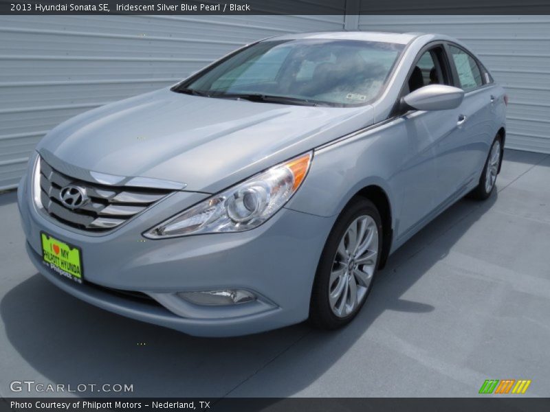 Iridescent Silver Blue Pearl / Black 2013 Hyundai Sonata SE