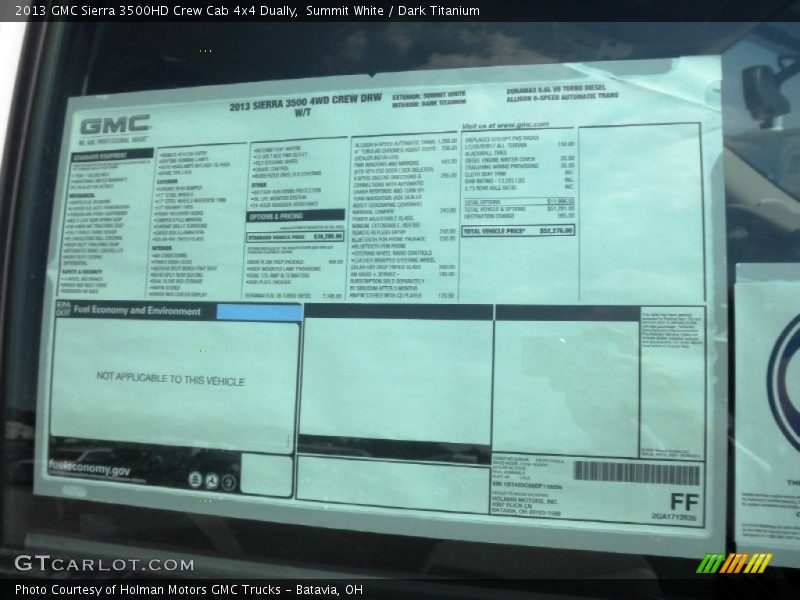 Summit White / Dark Titanium 2013 GMC Sierra 3500HD Crew Cab 4x4 Dually