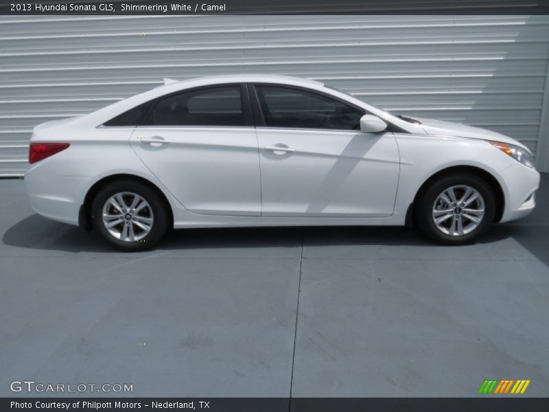 Shimmering White / Camel 2013 Hyundai Sonata GLS