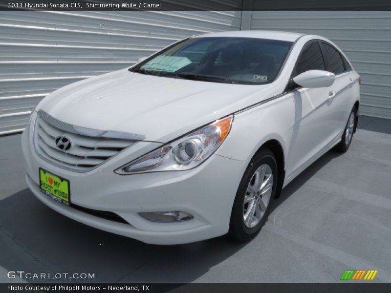 Shimmering White / Camel 2013 Hyundai Sonata GLS