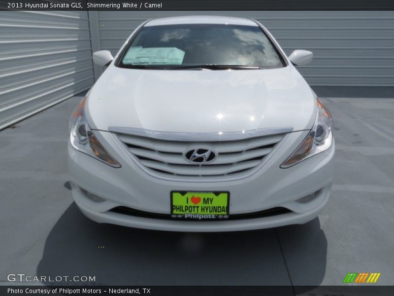 Shimmering White / Camel 2013 Hyundai Sonata GLS